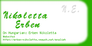 nikoletta erben business card